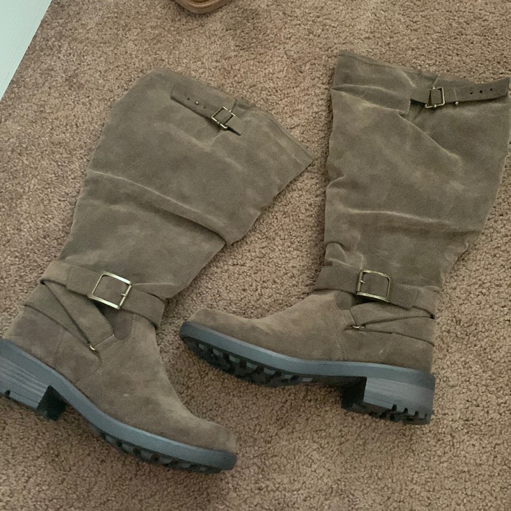 Knee High brown suede boots